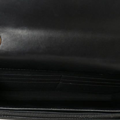 Lambskin Quilted Trendy CC Wallet On Chain WOC Black