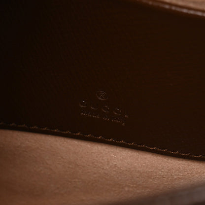 GG Supreme Monogram Azalea Calfskin Web Mini Jackie 1961 Hobo Beige Ebony Brown Sugar