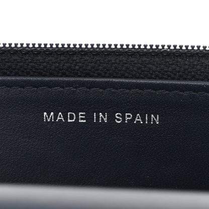 Patent Quilted Wallet On Chain WOC Navy Blue