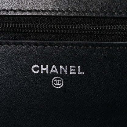 Caviar Quilted Boy Wallet On Chain WOC Black