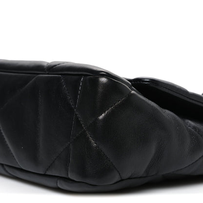 Lambskin Quilted Medium Chanel 19 Flap Black