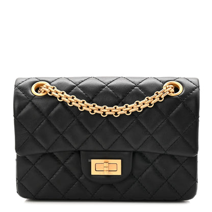 Calfskin Quilted 2.55 Reissue Mini Flap Black
