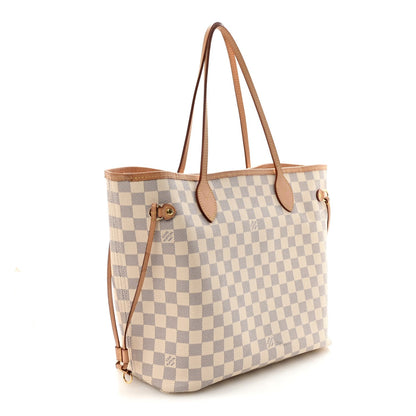 Damier Azur Neo Neverfull MM Rose Ballerine