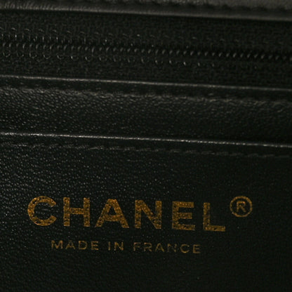 Lambskin Quilted Mini Rectangular Flap Black