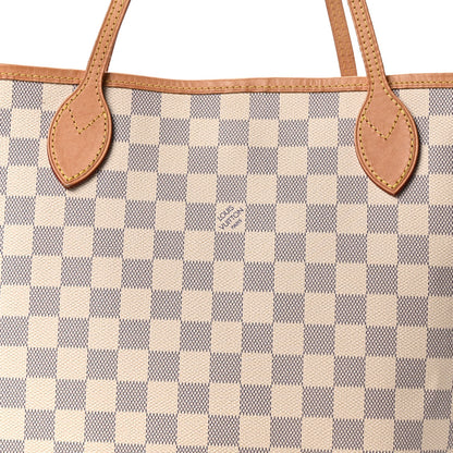 Damier Azur Neo Neverfull MM Rose Ballerine