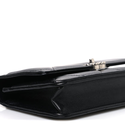 Lambskin Quilted Chanel 19 Wallet On Chain WOC Black