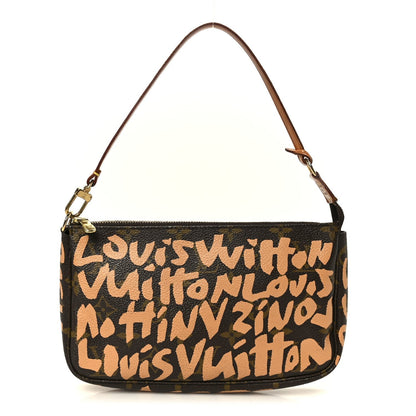 Monogram Graffiti Pochette Accessories Peach
