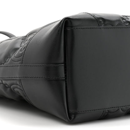 Calfskin GG Matelasse Medium Ophidia Shopping Tote Black