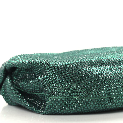 Crystal Embellished Satin Mini Hotfix Jodie Emerald