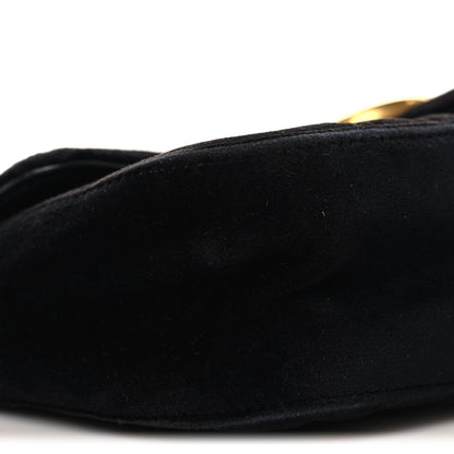 Velvet Matelasse Mini GG Marmont Shoulder Bag Black