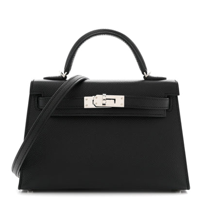 Epsom Mini Kelly Sellier 20 Black