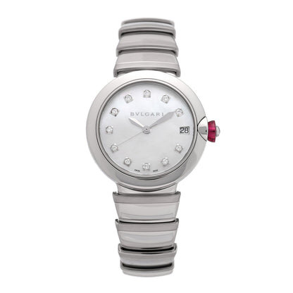 Stainless Steel Diamond Mother of Pearl 33mm Lucea Automatic Watch
