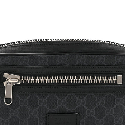 Soft GG Supreme Monogram Web Belt Bag Black Grey