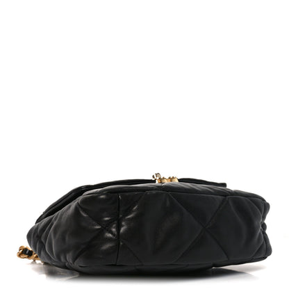 Lambskin Quilted Medium Chanel 19 Flap Black