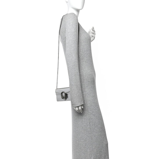 Metallic Calfskin Super Mini Dionysus Shoulder Bag Silver