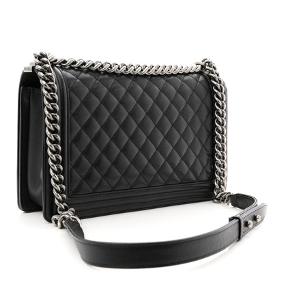 Caviar Quilted New Medium Boy Flap Black