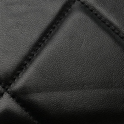 Lambskin Quilted Chanel 19 Wallet On Chain WOC Black