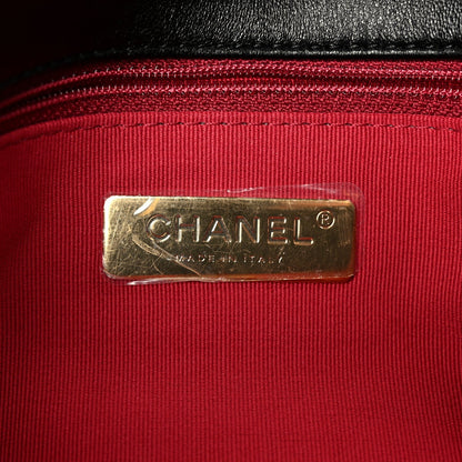 Lambskin Quilted Medium Chanel 19 Flap Black