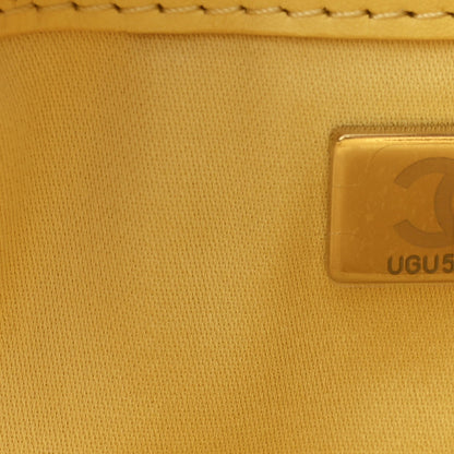 Suede Quilted Mini Chanel 25 Handbag Yellow