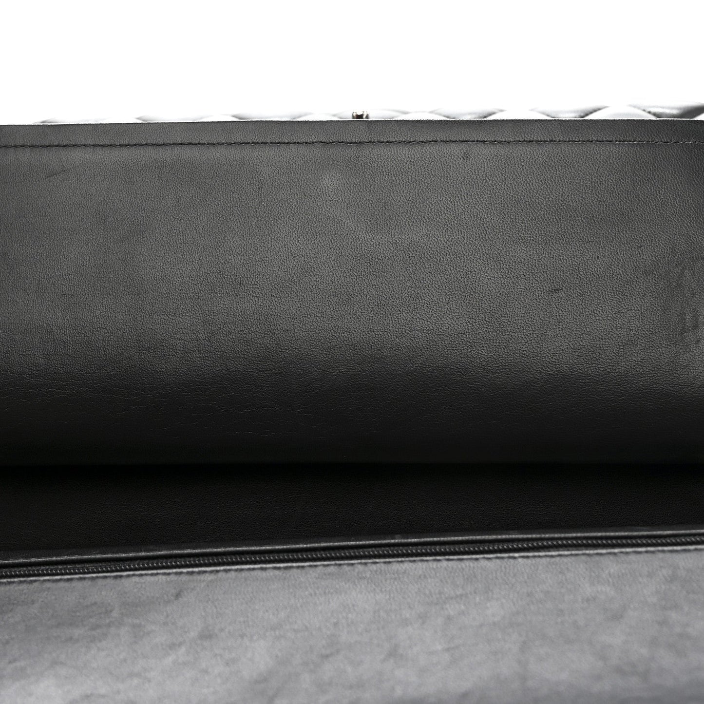 Lambskin Quilted Jumbo Double Flap Black
