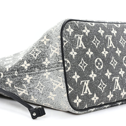 Denim Monogram Jacquard Neverfull MM Grey