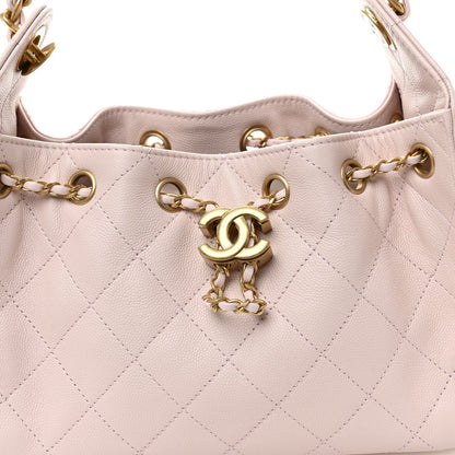 Caviar Quilted Mini Chanel 25 Handbag Light Pink