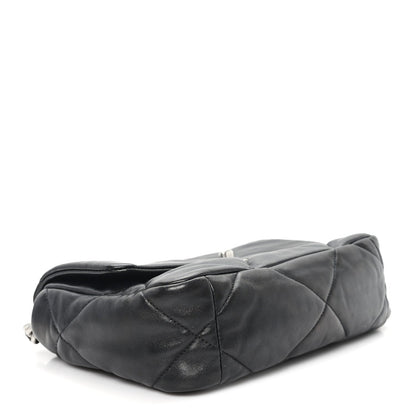 Lambskin Quilted Medium Chanel 19 Flap Black