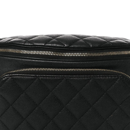 Caviar Quilted Business Affinity Waist Belt Bag Black