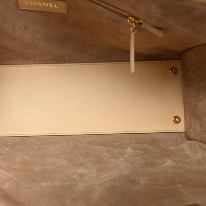 Calfskin Archetype Small Shopping Tote Beige