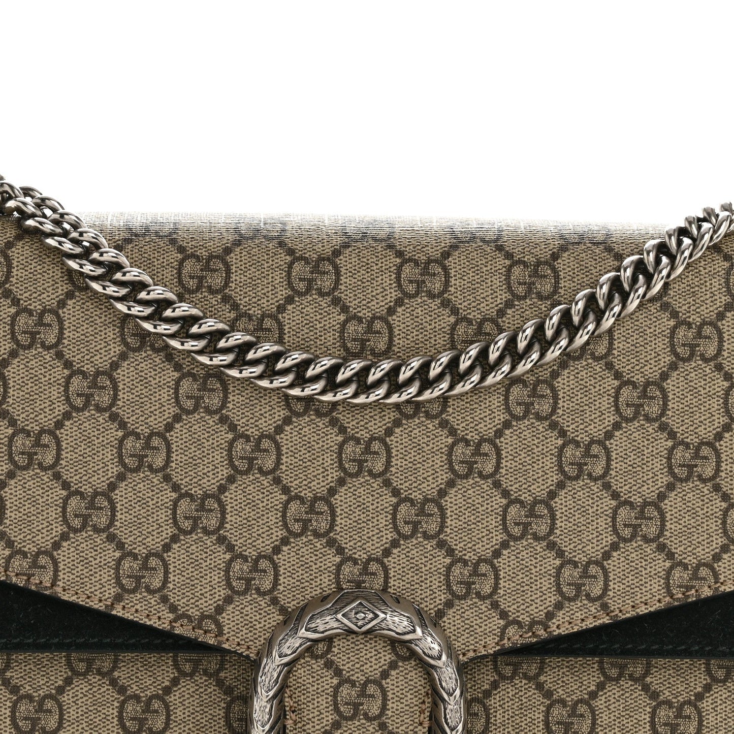 GG Supreme Monogram Medium Dionysus Shoulder Bag Black