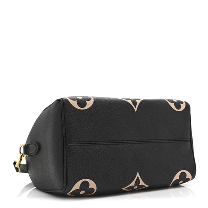 Empreinte Monogram Giant Speedy Bandouliere 25 Black Beige