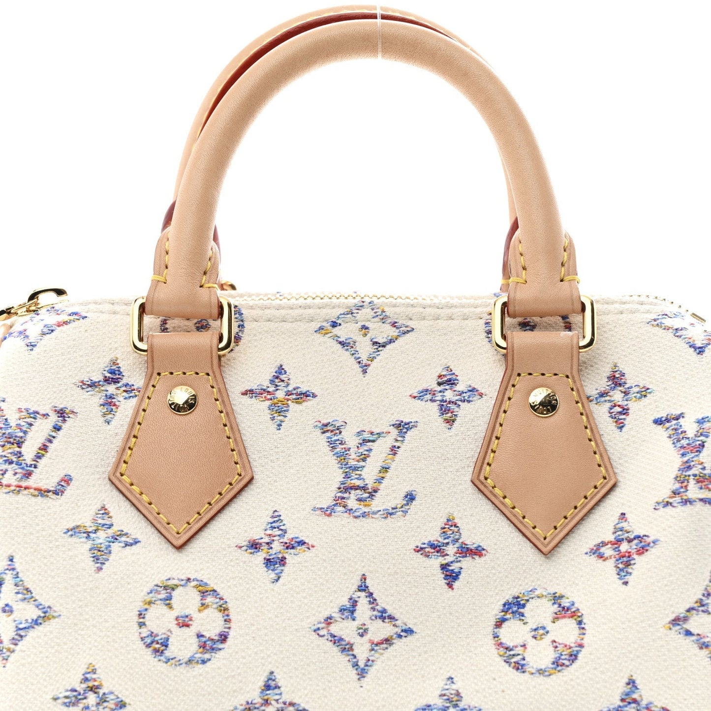 Monogram Jacquard Fabric Speedy Bandouliere 20 Multicolor Beige