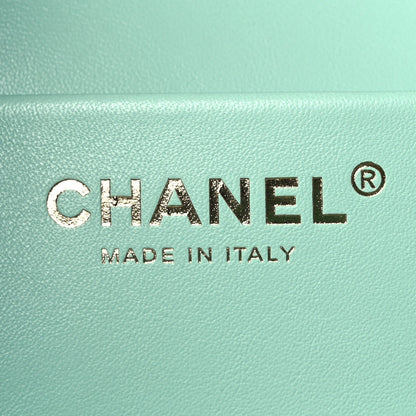 Suede Calfskin Small Souplissimo Maxi Flap Green
