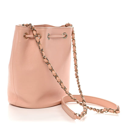 Caviar Deauville Drawstring Bucket Bag Light Pink
