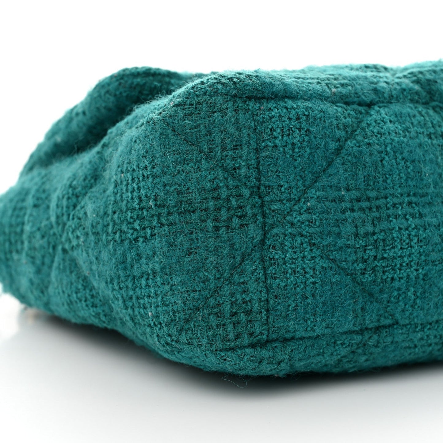 Tweed Quilted Large Chanel 19 Flap Green