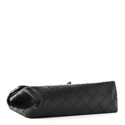 Aged Calfskin Quilted 2.55 Reissue 225 Flap Black