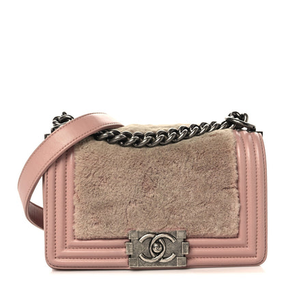 Fur Calfskin Small Boy Flap Pink