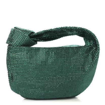 Crystal Embellished Satin Mini Hotfix Jodie Emerald