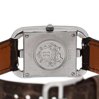 Stainless Steel Alligator Diamond Bezel Mother of Pearl 23mm Cape Cod Quartz Watch Gris Elephant