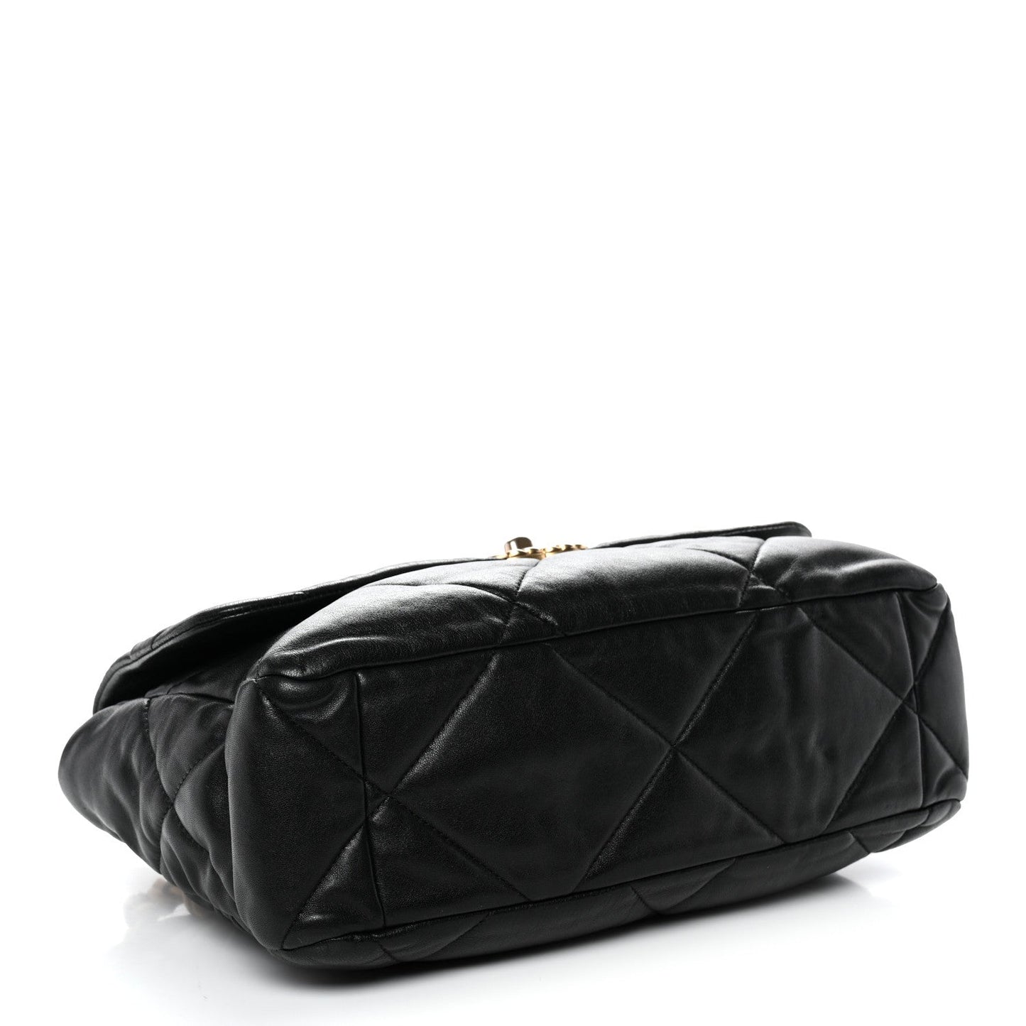 Goatskin Quilted Large Chanel 19 Flap Black
